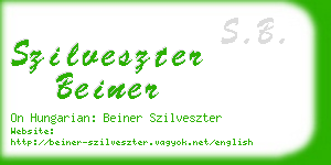 szilveszter beiner business card